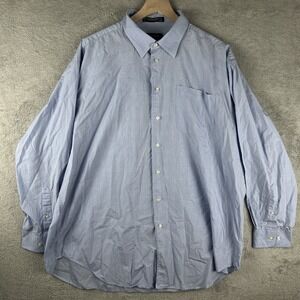 Nautica Men's Shirt Size 2XL Blue Long Sleeve Button-Up Casual Cotton